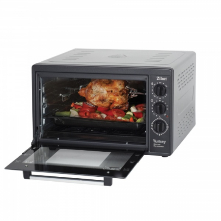 Cuptor electric cu rotisor Zilan (E 334), Capacitate 32 Litri, 1500W, Timer, Gratar, Tava dreptunghiulara [2]