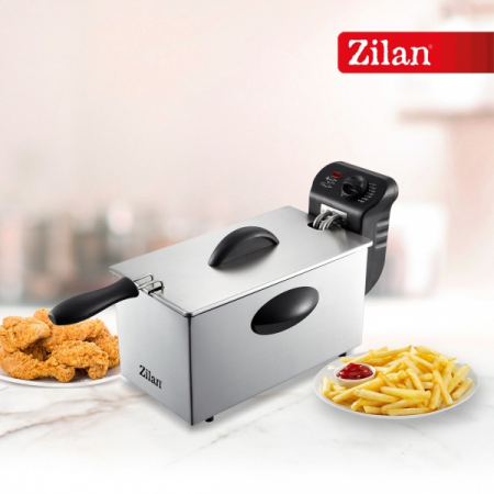 Friteuza Zilan (E 400) din otel inoxidabil, capacitate 3 litri, protectie la supraincalzire [11]