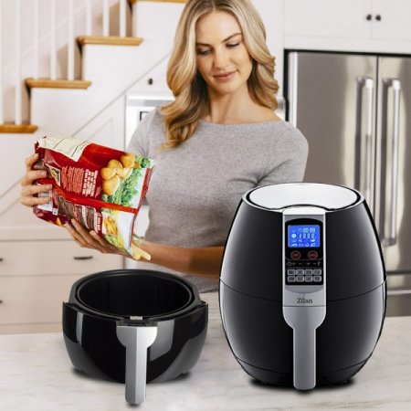 Friteuza Air Fryer Digital (E 404), Negru 1500 W, Capacitate 3,5 l, Timer 30 min, [4]