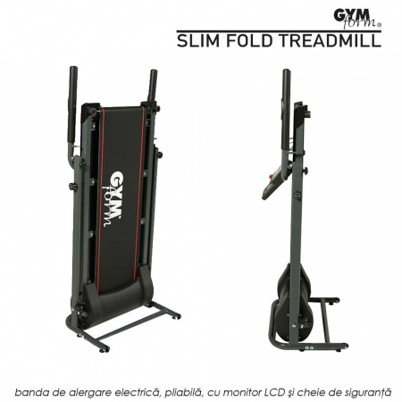 Gymform Slim Fold - banda de alergare electrica, pliabila, cu monitor LCD si cheie de siguranta [3]