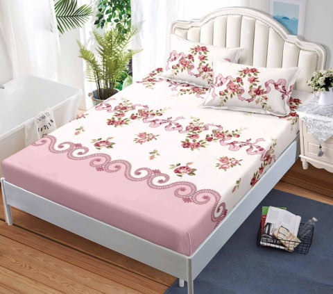 Huse pat - Husa saltea cu elastic din Finet, pat dublu (HPF 250) cu doua fete de perna