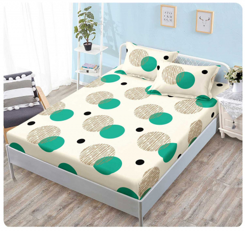 Huse de Pat Finet - Husa saltea cu elastic din Finet, pat dublu (HPF 311) cu doua fete de perna
