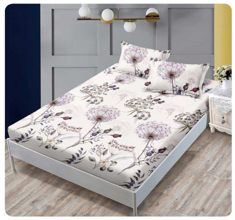 Huse pat - Husa saltea cu elastic din Finet, pat dublu (HPF 320) cu doua fete de perna