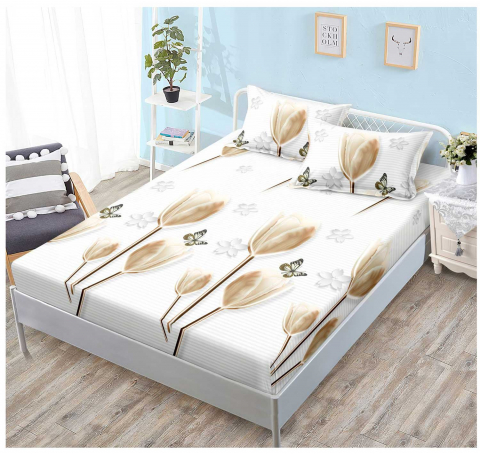 Huse pat - Husa saltea cu elastic din Finet, pat dublu (HPF 322) cu doua fete de perna