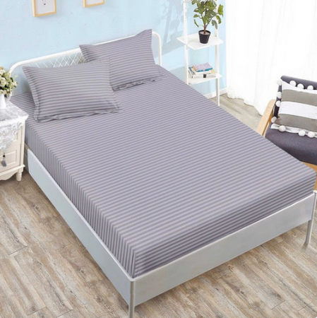 Dormitor - Husa saltea pat dublu cu elastic din Damasc (HD 4) cu doua fete de perna