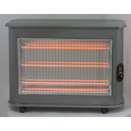Incalzitor tip semineu cu rotile (E 613), 2000W, 3 rezistente quartz, termostat reglabil [2]