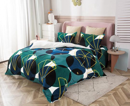 Lenjerie Cocolino - 4 piese - Lenjerie Cocolino 4 piese cu Blanita (LCB 14), pentru pat 2 persoane, 200x230 cm