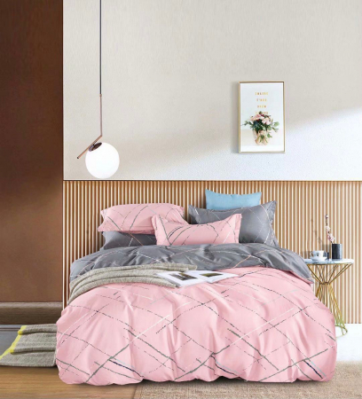 Lenjerii pat Finet 6 pc - Lenjerie de pat dublu, FINET 6 piese (FJ 38) Romburi, 245 x 250 cm, Jojo