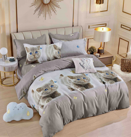 Lenjerie de pat - Lenjerie pat 1 persoana (FSJ 105) din Bumbac, gama Elegant