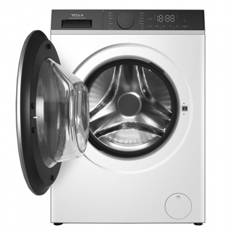 Masini de spalat rufe - Masina de spalat rufe Tesla WF81480T, 8 kg, 1400 RPM, Clasa A, Inverter, Steam, Smart, Control Touch, LED, Alb