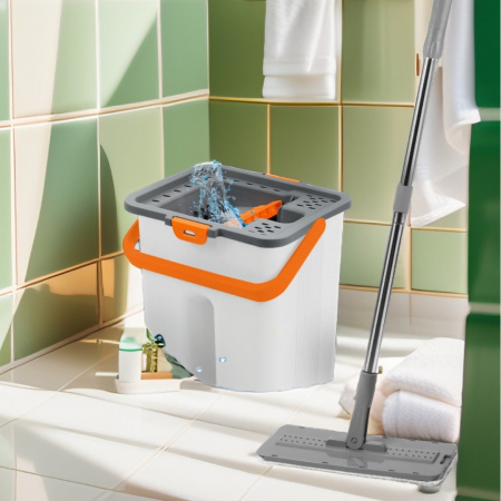Mop de curatenie cu scurgere laterala si laveta detasabila, (E 1021) galeata de 6 l [2]