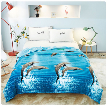 Patura Cocolino cu Blanita - Patura cu Blanita (PB 114), pentru pat 2 persoane, 200x230 cm