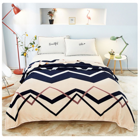 Patura Cocolino cu Blanita - Patura cu Blanita (PB 115), pentru pat 2 persoane, 200x230 cm
