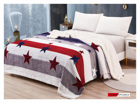 Patura Cocolino cu Blanita - Patura cu Blanita (PB 120), pentru pat 2 persoane, 200x230 cm