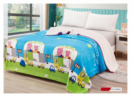 Patura Cocolino cu Blanita - Patura cu Blanita (PB 122), pentru pat 2 persoane, 200x230 cm