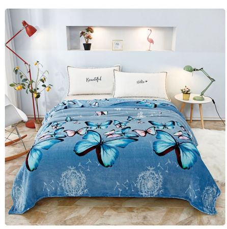 Patura Cocolino cu Blanita - Patura cu Blanita (PB 125), pentru pat 2 persoane, 200x230 cm