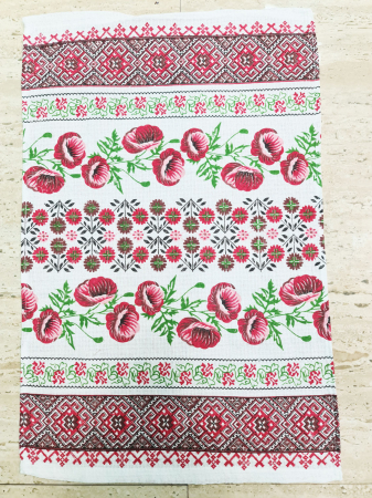 Accesorii Bucatarie si Ustensile - Prosop subtire de Bucatarie (PBS 1), flori cu rosu, 60 x 40 cm