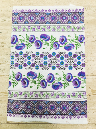 Accesorii Bucatarie si Ustensile - Prosop subtire de Bucatarie (PBS 2), cu flori cu mov, 60 x 40 cm