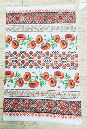 Accesorii Bucatarie si Ustensile - Prosop subtire de Bucatarie (PBS 3 ), cu flori portocalii, 60 x 40 cm