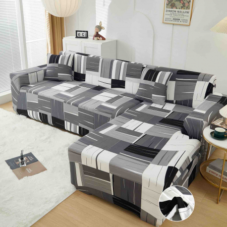 Huse Scaune, Canapele si Fotolii - Set - 2 Huse elastice pentru Coltar (HCEM 6) + 2 Fete de Perna
