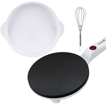 Accesorii Bucatarie si Ustensile - Plita pentru clatite (E 63) design compact, suprafata antiaderenta, alb