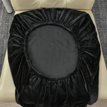 Set 6 Huse Elastice pentru Scaun din Catifea (HSC 104), Marime Universala, Negru [3]