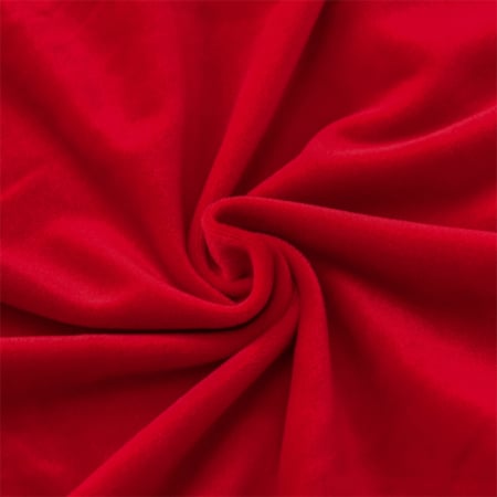 Set 6 Huse Elastice pentru Scaun din Catifea (HSC 105), Marime Universala, Rosu [1]