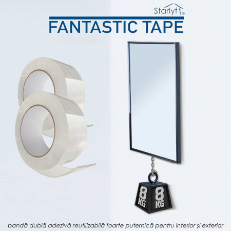 Starlyf Fantastic Tape - banda dubla adeziva reutilizabila foarte puternica pentru interior si exterior [1]