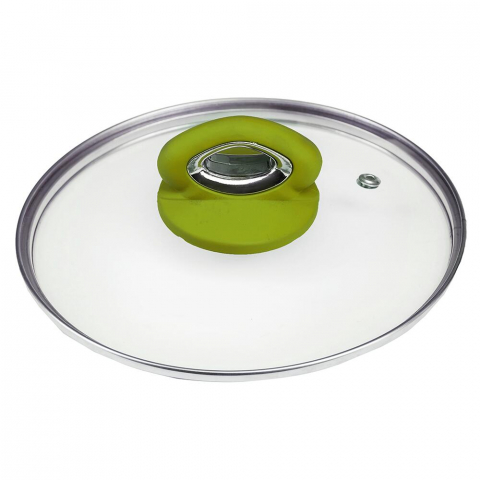 Oala ceramica cu capac si manere din silicon, alb, albastru si verde [8]