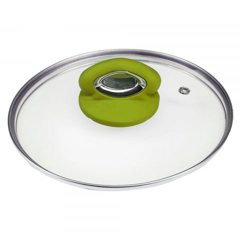 Oala ceramica cu capac si manere din silicon, alb, albastru si verde [8]