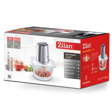 Tocator legume-fructe (E 474), Putere 300W, Vas din sticla 1,6L, 4 lame inox, 2 trepte de viteza [4]