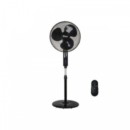 Ventilator cu picior (E 774) ,Negru 50W, 40 cm diametru, Telecomanda, Timer, [1]