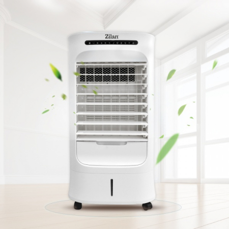 Ventilator cu racitor si purificator de aer mobil (E 781), Racire/Umidificare/Purificare, Telecomanda, Temporizator 1-15 ore Rezervor apa 10 l, Portabil) [6]