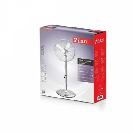 Ventilator inox cu picior (E 785), Putere 50 W, cu 3 trepte de viteza, oscilatie automata, debit 6000mc/h, maner pentru transport facil, 4 pozitii de ajustare pe verticala, Inaltime reglabila 88-120 c [2]