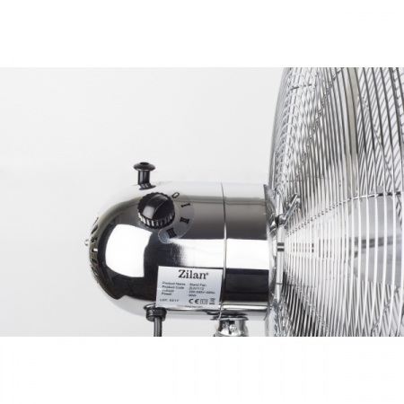 Ventilator inox cu picior (E 785), Putere 50 W, cu 3 trepte de viteza, oscilatie automata, debit 6000mc/h, maner pentru transport facil, 4 pozitii de ajustare pe verticala, Inaltime reglabila 88-120 c [1]