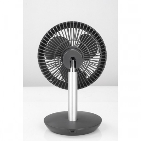 Ventilator portabil reincarcabil (E 788), Gri incarcare USB, Putere 5W, Diametru 18 cm, 4 viteze reglabil pe vertical, [2]