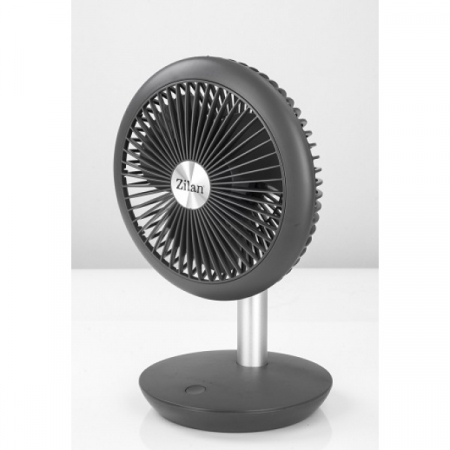 Climatizare & sisteme de incalzire - Ventilator portabil reincarcabil (E 788), Gri incarcare USB, Putere 5W, Diametru 18 cm, 4 viteze reglabil pe vertical,