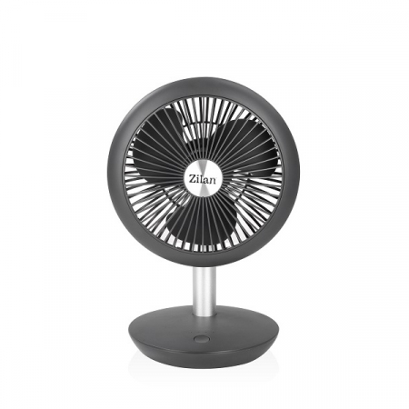 Ventilator portabil reincarcabil (E 788), Gri incarcare USB, Putere 5W, Diametru 18 cm, 4 viteze reglabil pe vertical, [4]