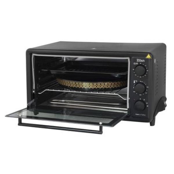 Cuptor electric ZILAN BIG TRAY (E 330), putere 1800W, 40L, timer 90 min, temperatura maxima 230 grade, Negru