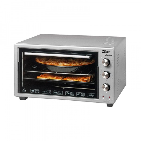 Cuptor electric Zilan Helson (E 339), 48 l, 1300 W, timer, interior emailat, Gri