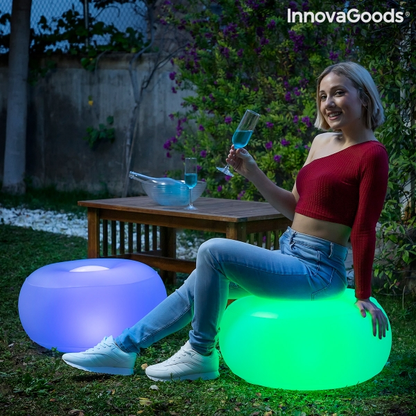 Scaun Gonflabil cu LED Multicolor și Telecomandă Pulight [3]