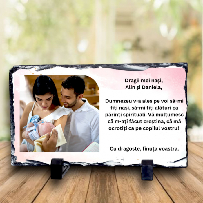 Ardezie cadou pentru nasii de botez [2]