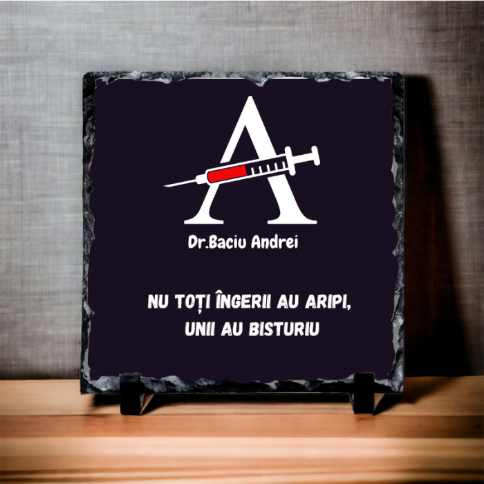 Ardezie personalizata - pentru doctor -Initiala