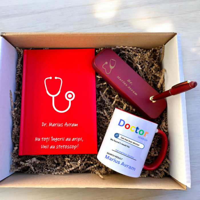 Cadou pentru Doctor - Agenda +Set scris + Cana [2]