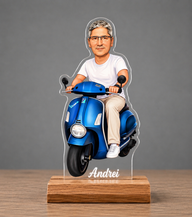 Caricatură Vespa - Statuetă Personalizată tip Trofeu [2]