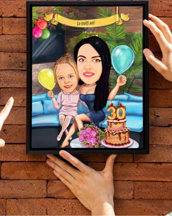 Caricatura mama si fiica