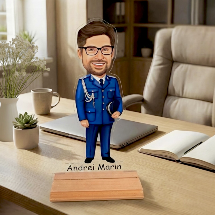 Caricatură pentru jandarm - Statuetă Personalizată tip Trofeu [2]