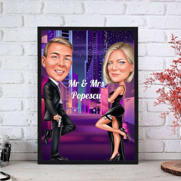 Caricatura Mr Mrs
