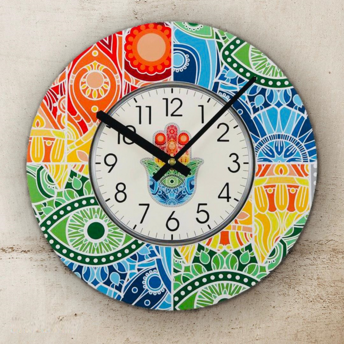 Ceas hamsa lemn
