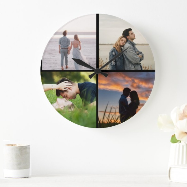 Ceas rotund personalizat 4 poze
